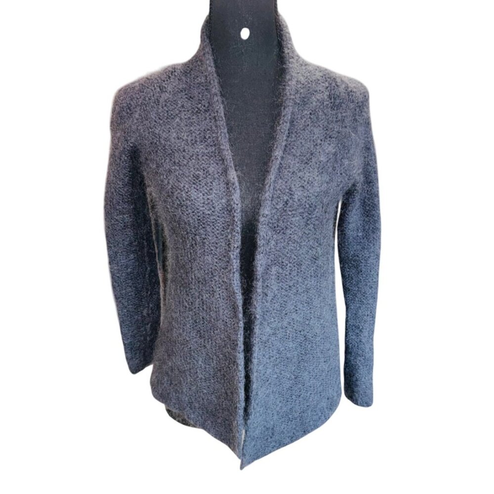 Des Petits Hauts Kid Mohair Open Cardigan Sweater Charcoal Gray S Sustainable e